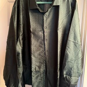 Brand New Barry Wang Satin Button-Up Shirt